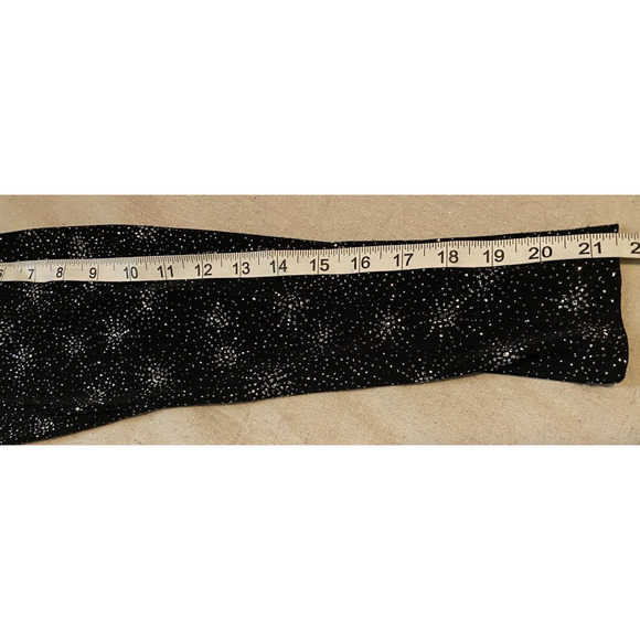 Quacker Factory Sparkle Top Womens Size M Medium Black w Silver Sparkles Blouse - Picture 11 of 11